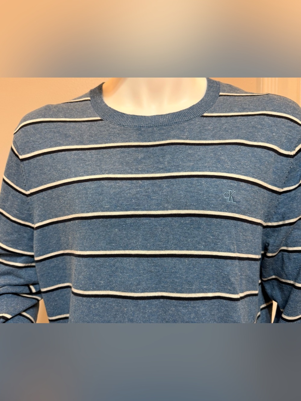 Calvin Klein Sweater Crew- Neck Men 100% Cotton ; size L/G made in Vietnam - Picture 3 of 7